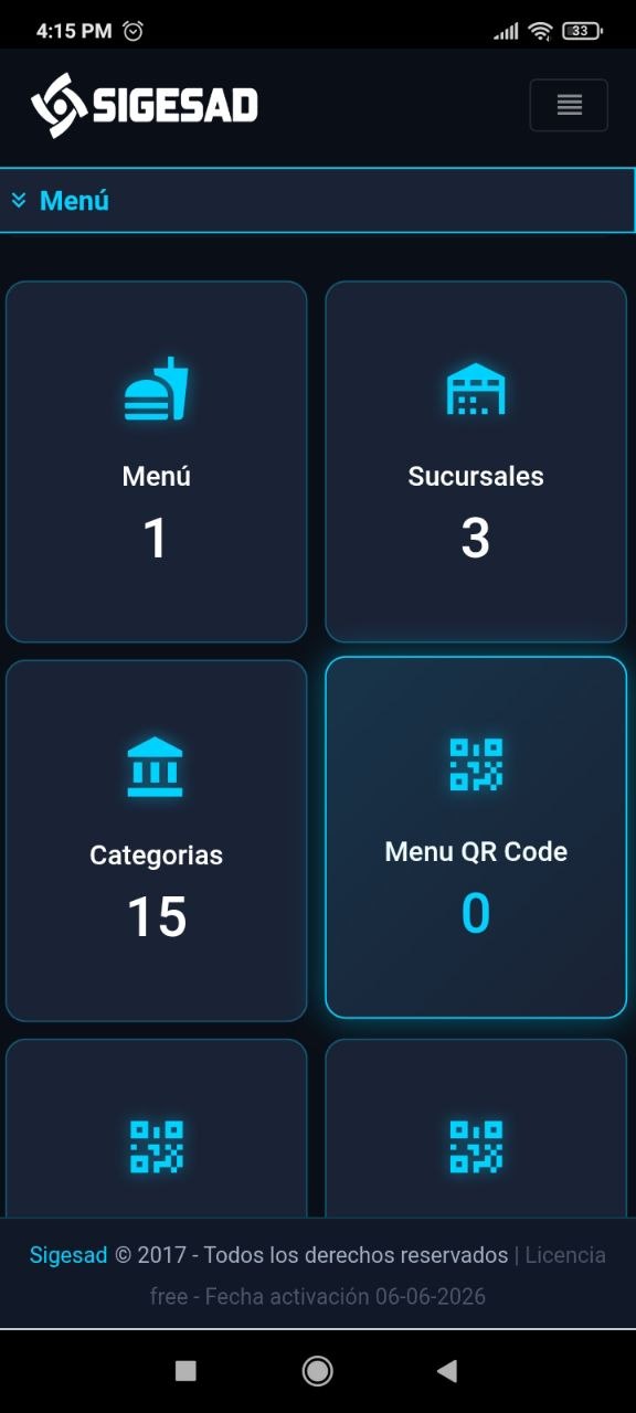 Menú Digital en el móvil